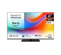 Panasonic Premium TV-65W85BEZ, Série W85B, 65 Pouces, 4K Ultra HD QLED Smart TV, 2025, 120Hz, Fire TV, Dolby Vision & Atmos, Mode Game Extreme, Controle Vocal Alexa, Support Apple, Bluetooth, Noir