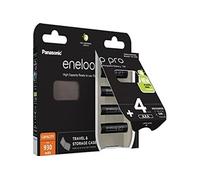 Panasonic Piles rechargeables Eneloop Pro HR03 (AAA) NiMH 930 mAh 1,2 V – Lot de 4 avec boîte