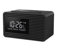 Panasonic Radio-réveil DAB/FM RC-D8EG-K I Fréquences : FM/DAB/DAB+ 1W USB Horloge Fonctionne sur secteur ou piles Fonction préréglage Fonction double alarme Ecran LCD noir - Version Française