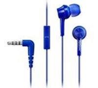 Panasonic Écouteurs intra-auriculaires RP-TCM115E filaires avec micro jack 3,5 mm Bleu