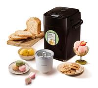 Panasonic SD-PMC100KXE Machine à Pain et à Glace, 0,5 kg, 34 Menus, Noir | Puissance 660 W, Double Capteur, Distributeurs Automatiques, Minuteur 13h, Cuve Alu Dessert, Familles Actives
