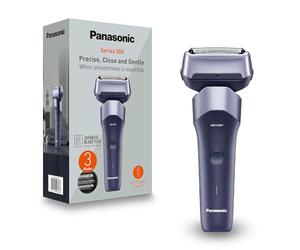 Panasonic Series 500, ES-ERM3FV503 Rasoir Electrique Rechargeable 3-Lames Sec & Humide, Acier Inoxydable Japonais, Tête Flexible 10D, IPX7, Recharge USB-C, Violet