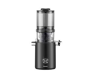 Panasonic Slow Juicer MJ-L800HXE Extracteur de Jus à froid, Couleur Noir | Capacité de 1,5 L, Gross Ouverture de 120 mm, 55 tr/min, Filtre sans Grille, Lavable au Lave-Vaisselle, Facile à Nettoyer