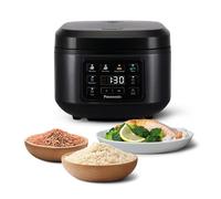 Panasonic SR-DA152KXE Cuiseur à Riz et Cuiseur Vapeur, Fuzzy Logic, Indicateur de Quantité d'Eau, Lavable au Lave-Vaisselle, sans BPA, Maintien au Chaud, Départ Différé, Noir