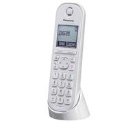 Panasonic Téléphone IP DECT KX-TGQ200GW (sans fil, compatible CAT-iq 2.0, mode mains libres, verrouillage de l'appelant, Eco-Plus, téléphone numérique) Blanc