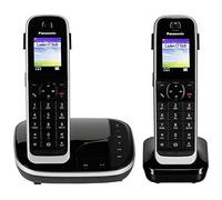 Panasonic téléphone sans fil KX-TGJ322GB Duo avec répondeur (version allemande!) - noir - incl. 1 zusätzliches extra combiné supplémentaire + Chargeur de table [Version Allemande]
