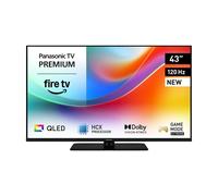 Panasonic Premium TV-43W85BEZ, Série W85B, 43 Pouces, 4K Ultra HD QLED Smart TV, 2025, 120Hz, Fire TV, Dolby Vision & Atmos, Mode Game Extreme, Support Alexa & Apple, Bluetooth, Noir