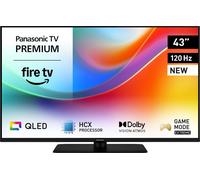 Panasonic Premium TV-43W85BEZ, Série W85B, 43 Pouces, 4K Ultra HD QLED Smart TV, 2025, 120Hz, Fire TV, Dolby Vision & Atmos, Mode Game Extreme, Support Alexa & Apple, Bluetooth, Noir