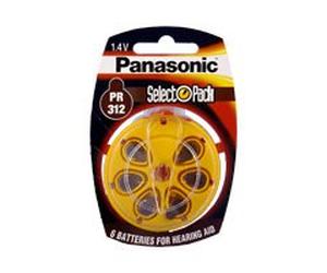 Panasonic Zinc Air Pack de 6 piles PR312 pour appareils auditifis (Import Royaume Uni)