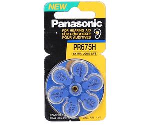 Panasonic® Zinc Air Piles PR 675H 1,4V Bleu 6 pc(s)