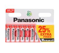 Panasonic- Pile Zinc Carbon - AA x 8 + 2 gratuites - R6