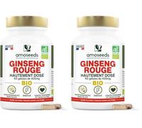 Panax Ginseng Rouge BIO de Corée | Extrait Concentré | 60 gélules (Lot de 2)