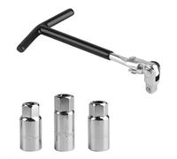 PanBeiQi Lot de 4 clés à bougie d'allumage de 3/8", 16/18/21 mm, outil de démontage de bougie, pour voiture, moto