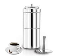 PANCA Cafetière filtrante sud-indienne 200 ml, 2 à 4 tasses en acier inoxydable, cafetière goutte à goutte, Madras Kaapi Kappi, machine à décoction