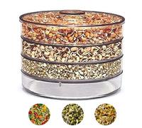 PANCA Machine à germer avec 4 compartiments pour une utilisation polyvalente, récipient d'épicerie en plastique, graines, graines germées, Dal Channa Chole, boîte Masala pour cuisine (machine à