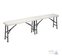 Panca Pliable En HDPE Happy Hour Couleur Blanche Cm 183x28xH 45