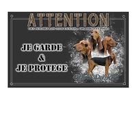 Pancarte chien personnalisée bruno du Jura - pré perforée et vis proposées. De 30 cm à 15 cm…
