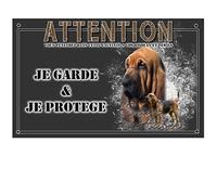 Pancarte chien personnalisée chien de saint Hubert - pré percée et vis comprises. De 30 cm à 15 cm…