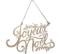 Pancarte de Noel - FEERIC LIGHTS & CHRISTMAS - Joyeux Noël - Bois - 41 cm