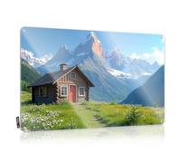 Pancarte Décorations de porche extérieur Bar Fun Essentials Une cabane confortable nichée dans les montagnes - Art facile à accrocher (20 x 30 cm)