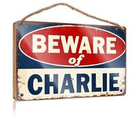 Pancarte et plaques Beware Of Charlie. Pool Stuff Pool Stuff(15 x 28 cm)