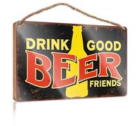 Pancarte et plaques « Drink Good Beer Friends ». Articles de piscine (15 x 28 cm)
