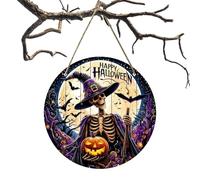 Pancarte Halloween Porte d'Entrée | Porte-Crochet Sorcière Perron | Décor Vintage Halloween pour Jardin Chambre Bureau Salon Entrée