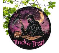 Pancarte Halloween Porte d'Entrée | Porte-Crochet Sorcière Perron - Enseigne Porte Bois Halloween pour Appartement, Bureau, Chambre, Salon, Jardin et Porche