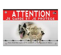 Pancarte métal Attention au chien berger belge tervueren