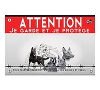 Pancarte plastique Attention au chien berger hollandais poil court