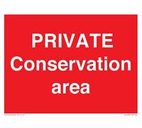 Pancarte Private Conservation Area - 200 x 150 mm - A5L