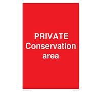 Pancarte Private Conservation Area - 200 x 300 mm - A4P