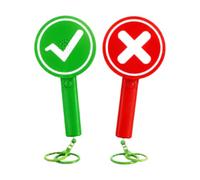 Pancartes de réponse Pancarte à main Oui Non à double face avec bouton | Paddles à main avec pour réunions événements ole lieu de travail enseignant