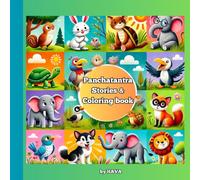 Panchatantra Animal Tales & Coloring Book for kids - Read, Color & Enjoy!: Interactive Book for kids - Simple words & big bold images for easy and fun coloring