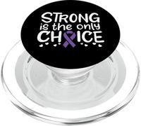 Pancreas Survivor Cancer Pancreas Chemo Ruban Violet PopSockets PopGrip pour MagSafe