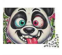 Panda 1000 Pièces Panda Fou drôle Puzzle Adulte Impression HD Anti-Stress pour S'amuser pour Débutants pour Collectionner Édition Limitée 70x50cm/1000pcs
