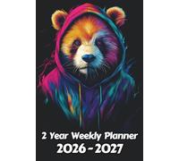 Panda 2 Year Weekly Planner: 104 Week Sunday to Saturday Calendar | Gift For People Who Love Forest Animals, Bear Lovers | Ideal for Professionals, Students, and Busy Individuals | 6 x 9 Inches | v1