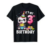 Panda 3ème anniversaire pour enfant avec inscription « Ich bin 3 Jahre alt » T-Shirt