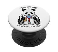 Panda Amusant Trust Me I'm Almost A Doctor Medical Student PopSockets PopGrip Adhésif