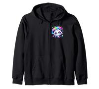 Panda arc-en-ciel avec parapluie et yeux scintillants Sweat à Capuche