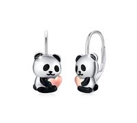 Panda Argent Sterling 925 Boucles d'oreilles pour Enfants et Femmes