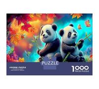 Panda Automne Puzzle 1000 Pièces Educa Jouet Divertissement Créatif Décoration Intérieure intéressant Jeu Éducatif Challenge Toy Adultes & Enfants des 14 Ans 52x38cm/1000pcs
