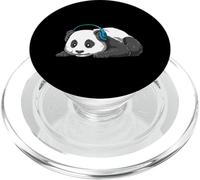 Panda avec Écouteurs Mignon Détendu Amateur De Musique PopSockets PopGrip pour MagSafe
