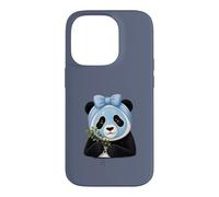 Panda avec Masque de beauté et myrtilles - Motif Bien-être Coque pour iPhone 14 Pro