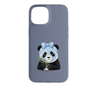 Panda avec Masque de beauté et myrtilles - Motif Bien-être Coque pour iPhone 15