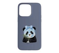 Panda avec Masque de beauté et myrtilles - Motif Bien-être Coque pour iPhone 15 Pro Max