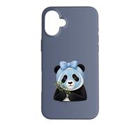 Panda avec Masque de beauté et myrtilles - Motif Bien-être Coque pour iPhone 16 Plus