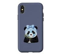 Panda avec Masque de beauté et myrtilles - Motif Bien-être Coque pour iPhone X/XS