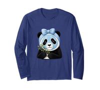 Panda avec Masque de beauté et myrtilles - Motif Bien-être Manche Longue