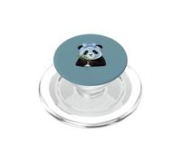 Panda avec Masque de beauté et myrtilles - Motif Bien-être PopSockets PopGrip pour MagSafe